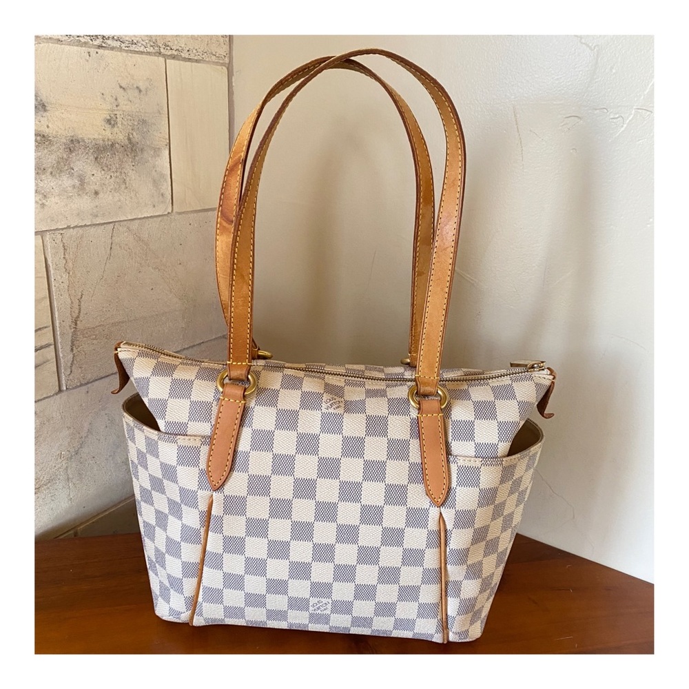 ♥️♥️SOLD LOUIS VUITTON TOTALLY PM AZUR TOTE SHOULDER BAG - Picture 6 of 16